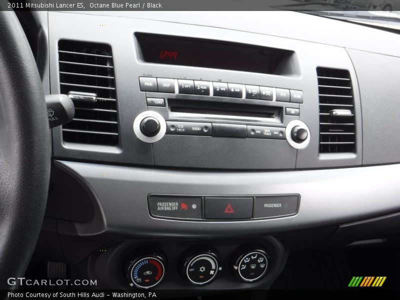 Octane Blue Pearl / Black 2011 Mitsubishi Lancer ES