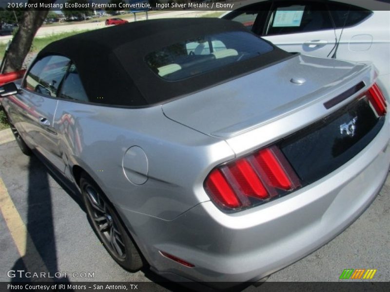 Ingot Silver Metallic / Ebony 2016 Ford Mustang EcoBoost Premium Convertible