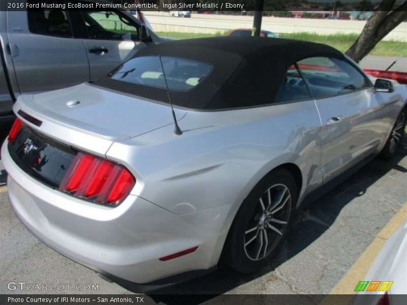 Ingot Silver Metallic / Ebony 2016 Ford Mustang EcoBoost Premium Convertible