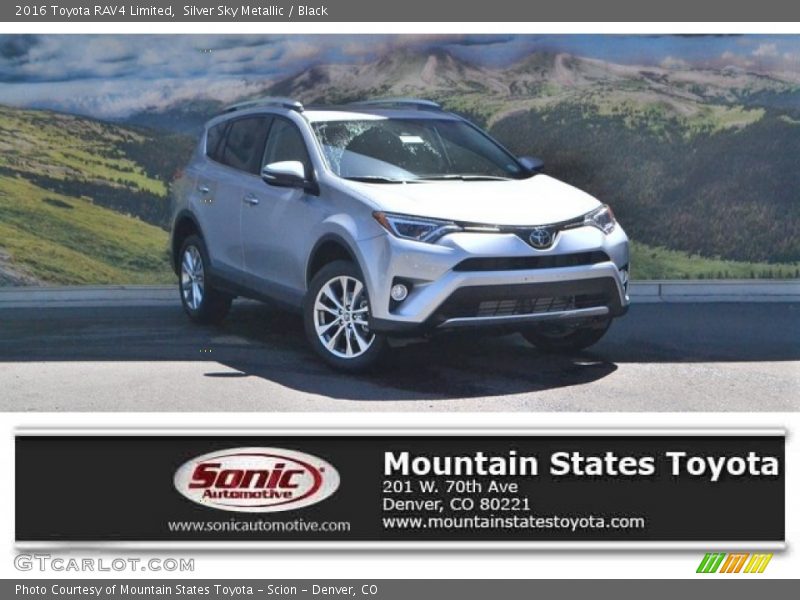 Silver Sky Metallic / Black 2016 Toyota RAV4 Limited