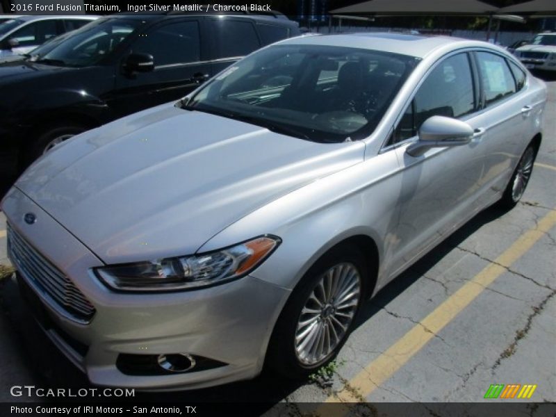 Ingot Silver Metallic / Charcoal Black 2016 Ford Fusion Titanium