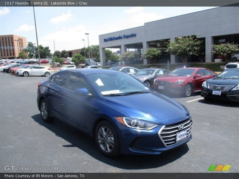 Lakeside Blue / Gray 2017 Hyundai Elantra SE