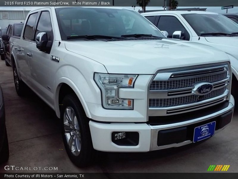 White Platinum / Black 2016 Ford F150 Platinum SuperCrew