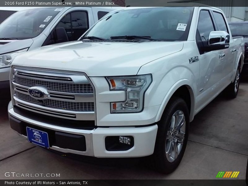 White Platinum / Black 2016 Ford F150 Platinum SuperCrew
