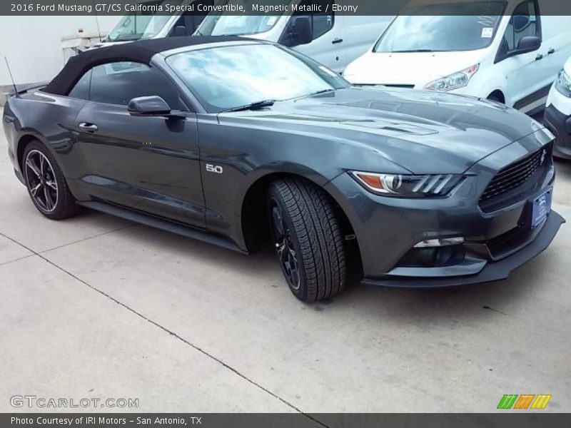 Magnetic Metallic / Ebony 2016 Ford Mustang GT/CS California Special Convertible