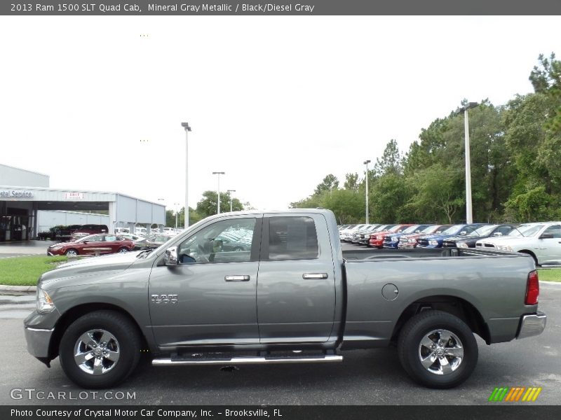 Mineral Gray Metallic / Black/Diesel Gray 2013 Ram 1500 SLT Quad Cab