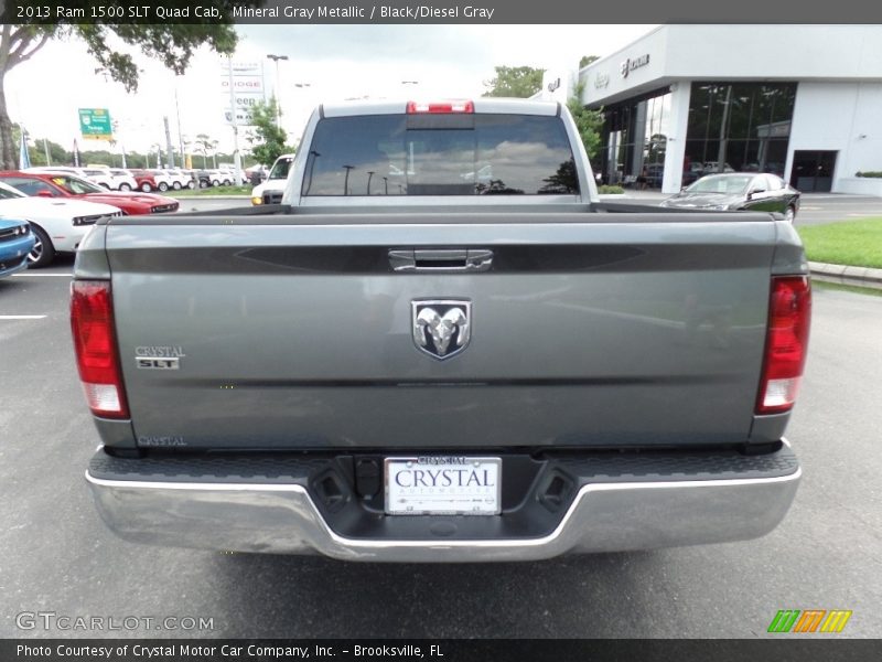 Mineral Gray Metallic / Black/Diesel Gray 2013 Ram 1500 SLT Quad Cab