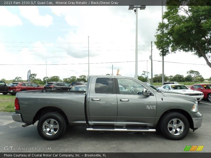 Mineral Gray Metallic / Black/Diesel Gray 2013 Ram 1500 SLT Quad Cab