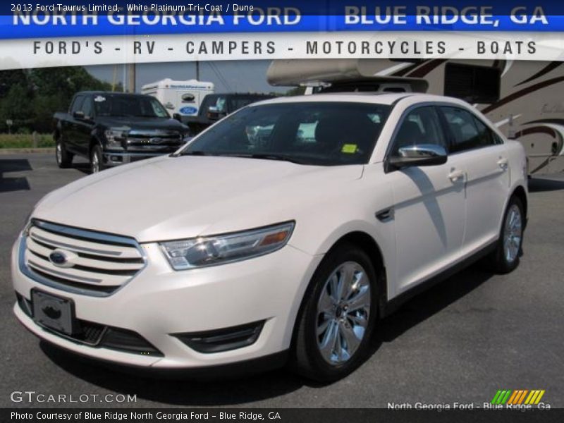 White Platinum Tri-Coat / Dune 2013 Ford Taurus Limited