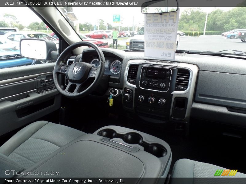 Mineral Gray Metallic / Black/Diesel Gray 2013 Ram 1500 SLT Quad Cab