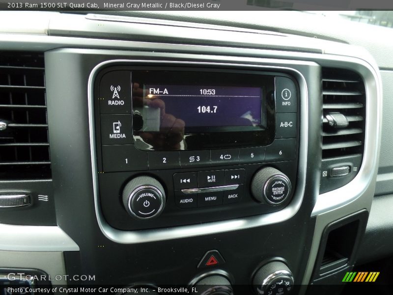 Mineral Gray Metallic / Black/Diesel Gray 2013 Ram 1500 SLT Quad Cab