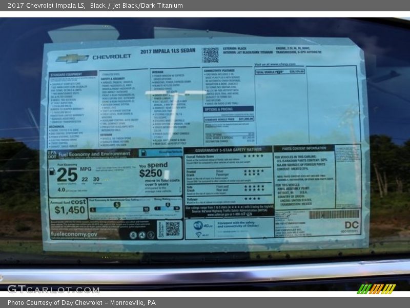  2017 Impala LS Window Sticker