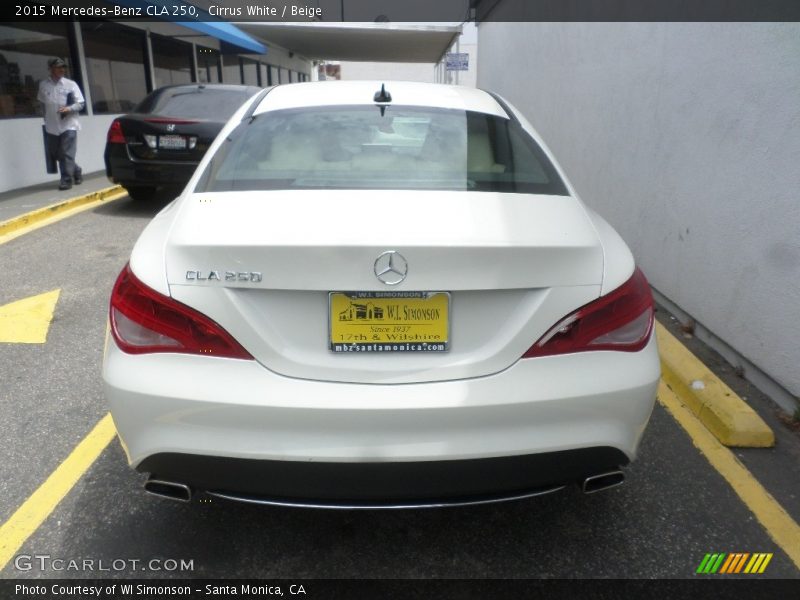 Cirrus White / Beige 2015 Mercedes-Benz CLA 250