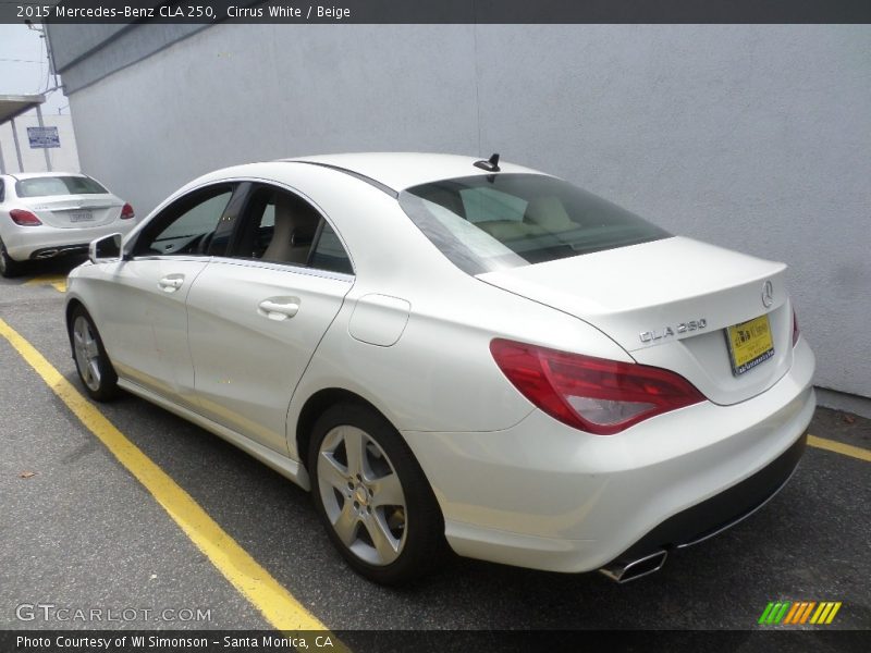 Cirrus White / Beige 2015 Mercedes-Benz CLA 250