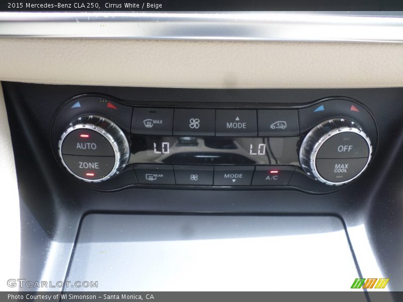 Cirrus White / Beige 2015 Mercedes-Benz CLA 250