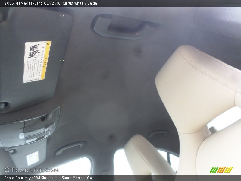 Cirrus White / Beige 2015 Mercedes-Benz CLA 250