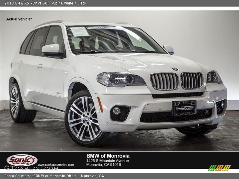 Alpine White / Black 2013 BMW X5 xDrive 50i