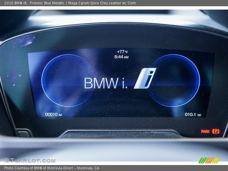 Protonic Blue Metallic / Mega Carum Spice Grey Leather w/ Cloth 2016 BMW i8