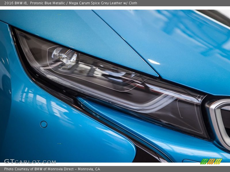 Protonic Blue Metallic / Mega Carum Spice Grey Leather w/ Cloth 2016 BMW i8