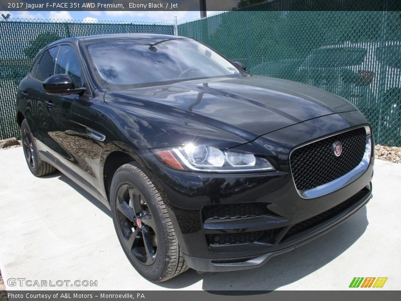 Ebony Black / Jet 2017 Jaguar F-PACE 35t AWD Premium