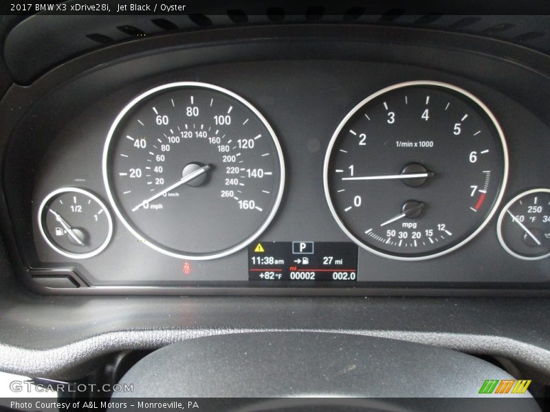 Jet Black / Oyster 2017 BMW X3 xDrive28i