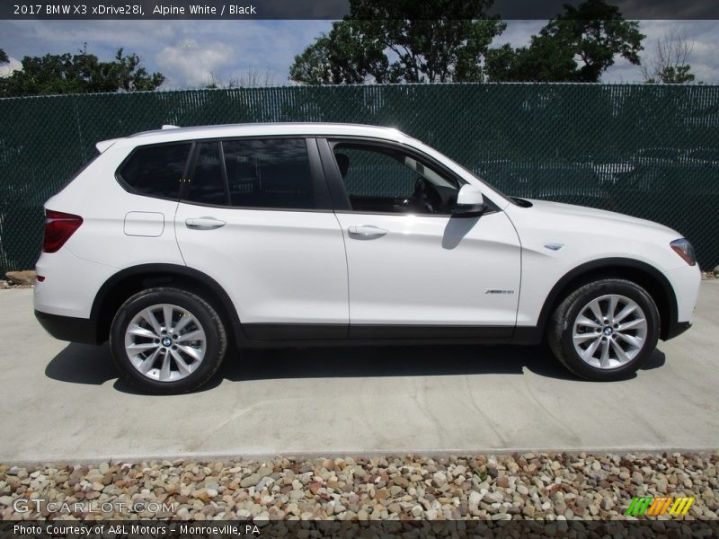 Alpine White / Black 2017 BMW X3 xDrive28i