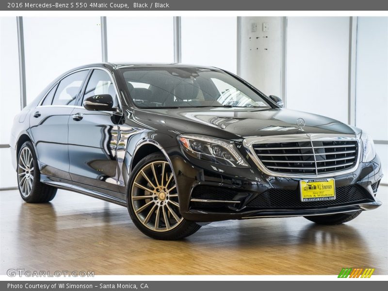 Black / Black 2016 Mercedes-Benz S 550 4Matic Coupe