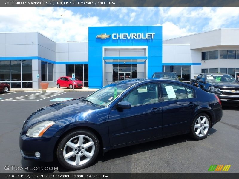 Majestic Blue Metallic / Cafe Latte 2005 Nissan Maxima 3.5 SE