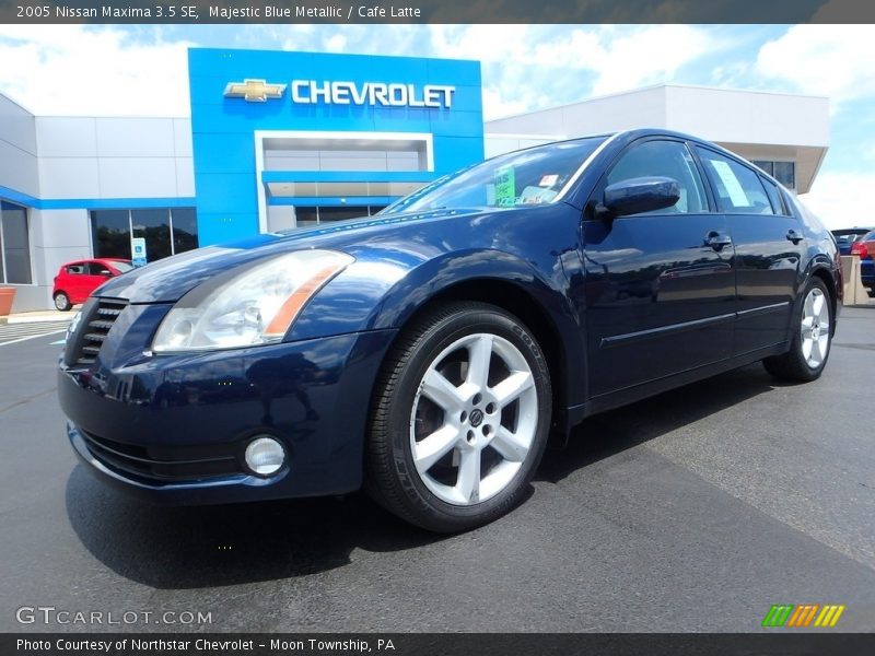 Majestic Blue Metallic / Cafe Latte 2005 Nissan Maxima 3.5 SE