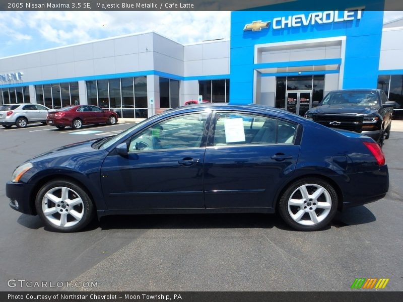 Majestic Blue Metallic / Cafe Latte 2005 Nissan Maxima 3.5 SE