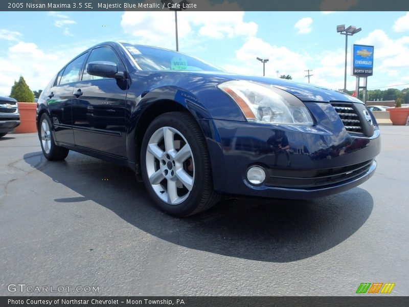 Majestic Blue Metallic / Cafe Latte 2005 Nissan Maxima 3.5 SE