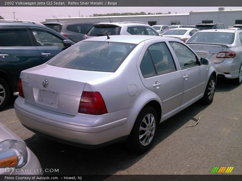 Reflex Silver Metallic / Beige 2002 Volkswagen Jetta GLS Sedan