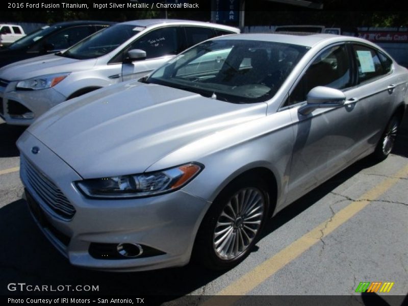 Ingot Silver Metallic / Charcoal Black 2016 Ford Fusion Titanium