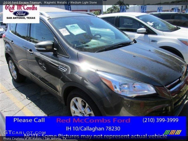 Magnetic Metallic / Medium Light Stone 2016 Ford Escape Titanium