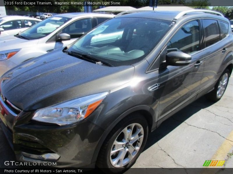 Magnetic Metallic / Medium Light Stone 2016 Ford Escape Titanium