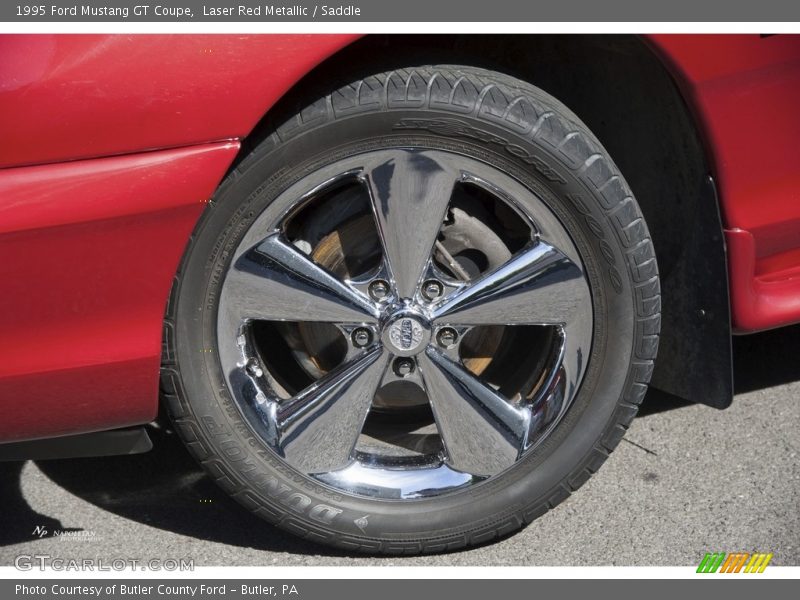 Laser Red Metallic / Saddle 1995 Ford Mustang GT Coupe