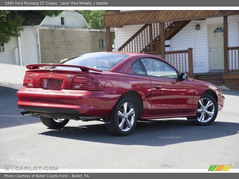 Laser Red Metallic / Saddle 1995 Ford Mustang GT Coupe