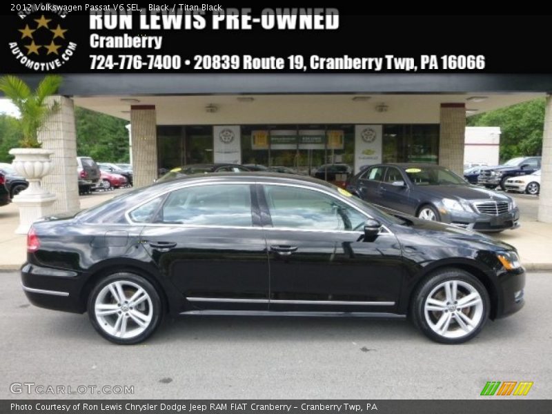 Black / Titan Black 2012 Volkswagen Passat V6 SEL