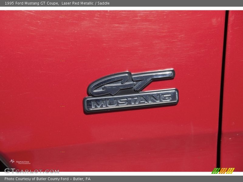 Laser Red Metallic / Saddle 1995 Ford Mustang GT Coupe