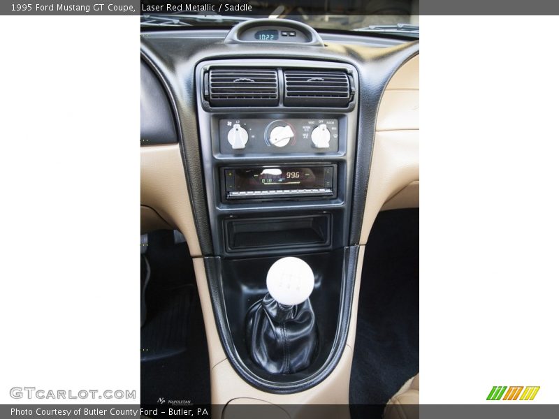 Laser Red Metallic / Saddle 1995 Ford Mustang GT Coupe