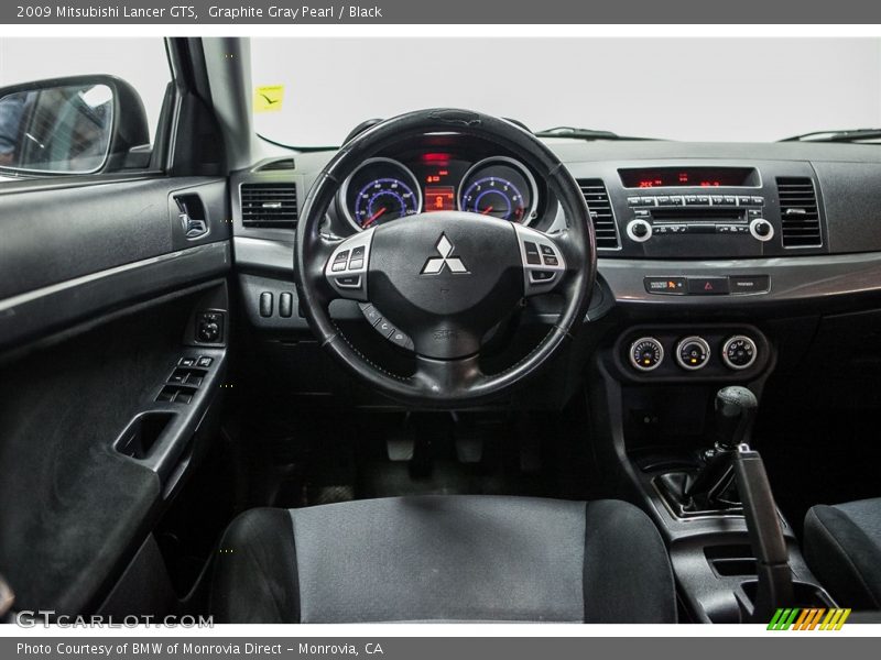 Graphite Gray Pearl / Black 2009 Mitsubishi Lancer GTS