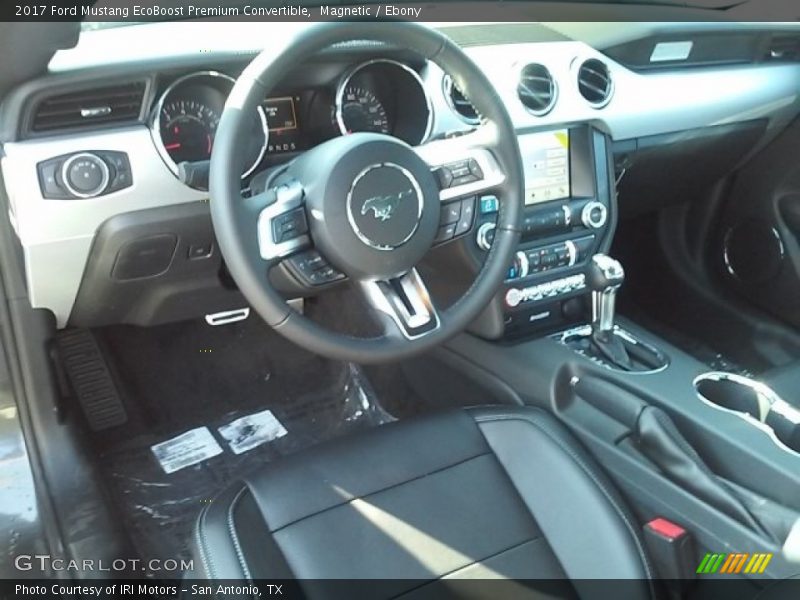 Ebony Interior - 2017 Mustang EcoBoost Premium Convertible 