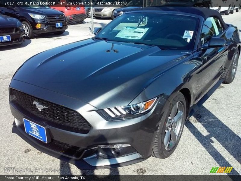 Magnetic / Ebony 2017 Ford Mustang EcoBoost Premium Convertible