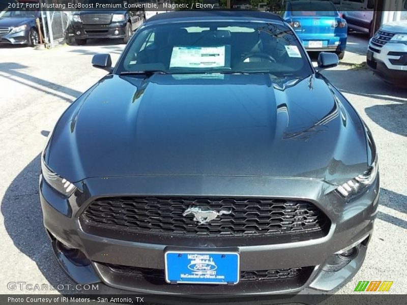 Magnetic / Ebony 2017 Ford Mustang EcoBoost Premium Convertible