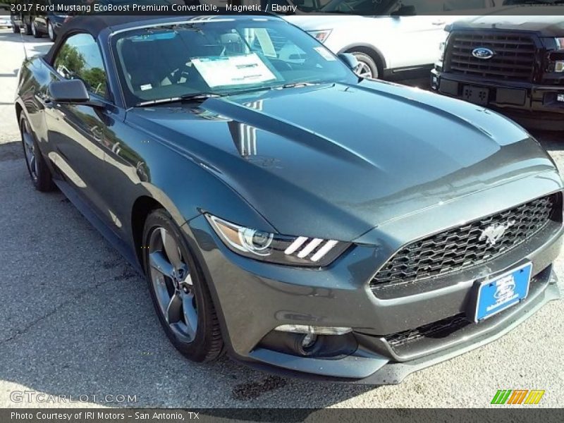 Magnetic / Ebony 2017 Ford Mustang EcoBoost Premium Convertible