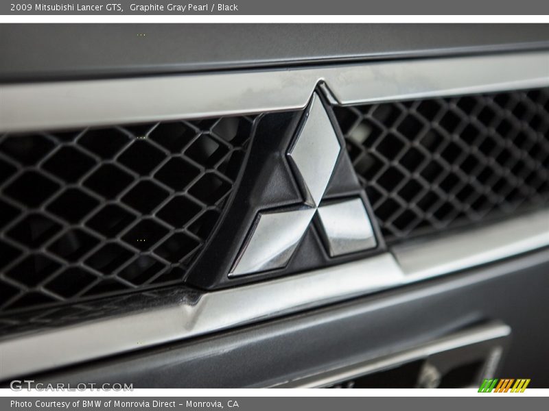 Graphite Gray Pearl / Black 2009 Mitsubishi Lancer GTS
