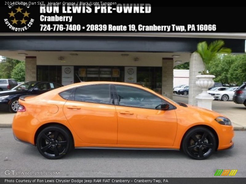 Header Orange / Black/Light Tungsten 2014 Dodge Dart SXT