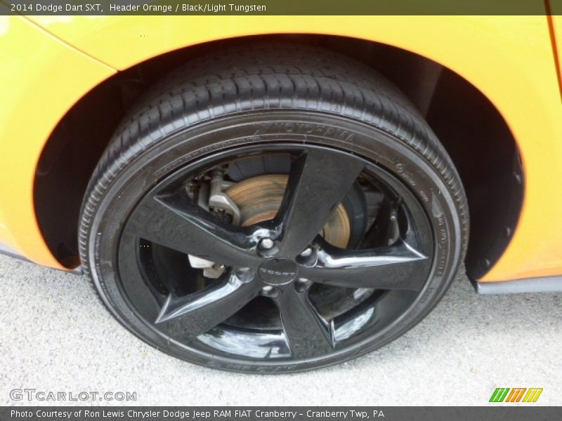 Header Orange / Black/Light Tungsten 2014 Dodge Dart SXT