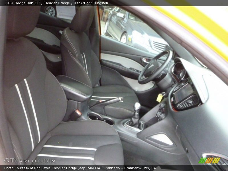 Header Orange / Black/Light Tungsten 2014 Dodge Dart SXT