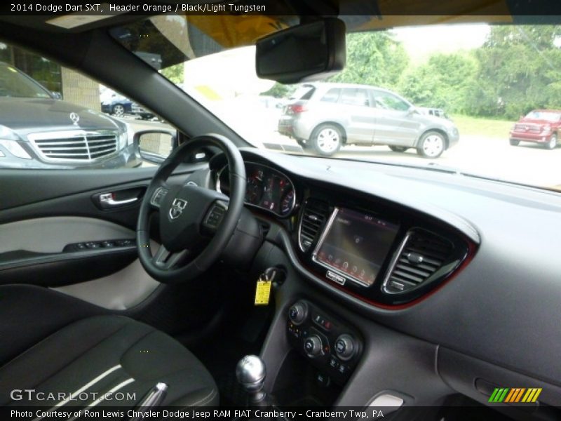 Header Orange / Black/Light Tungsten 2014 Dodge Dart SXT